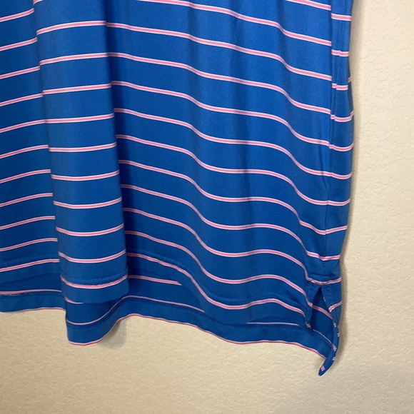 Peter Millar Summer Comfort Blue Pink Stripped Golf Polo L - Picture 4 of 8